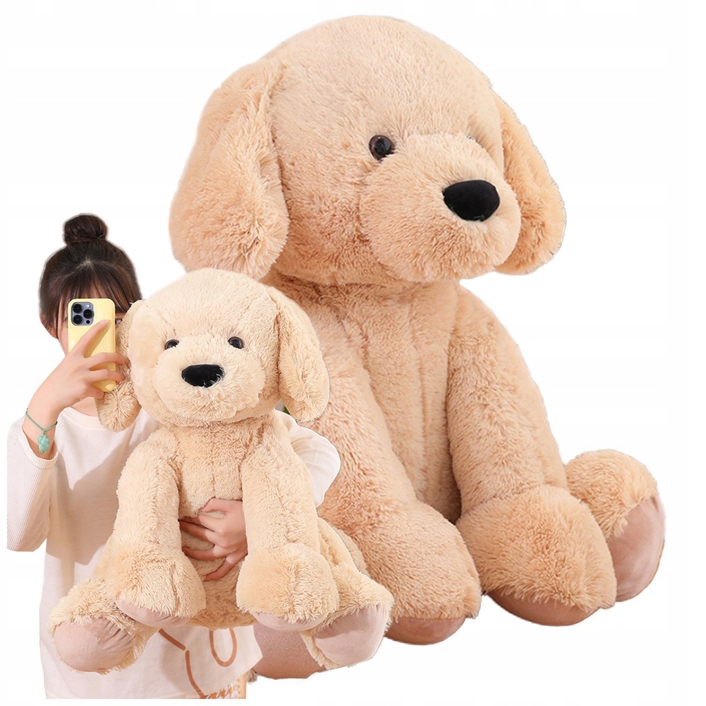 DUŻY PLUSZOWY PIESEK MIŚ MASKOTKA PLUSZAK PODUSZKA