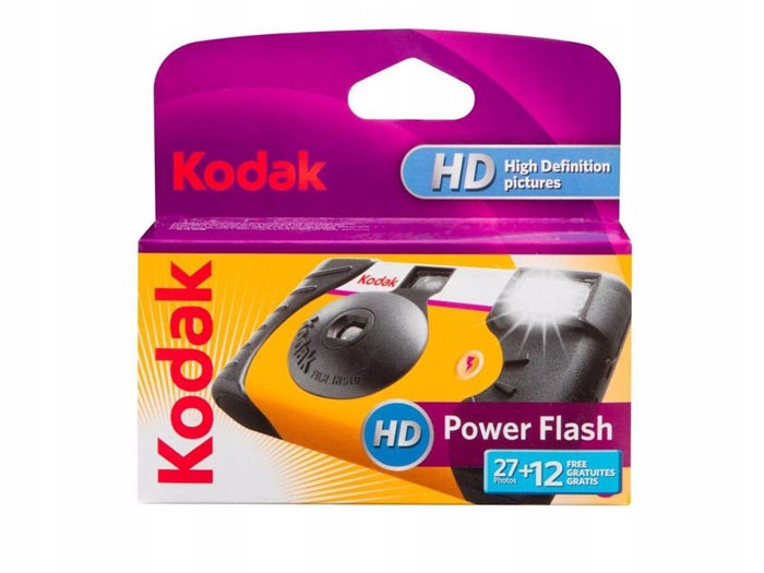 Kodak HD Aparat Jednorazowy ISO 800 Lampa 39 Zdjęć