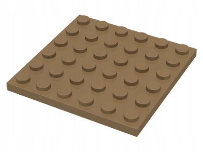 LEGO 3958 Płytka 6x6 piaskowy ciemny dark tan