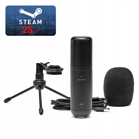 Mikrofon pojemnościowy Novox NC1 USB-C + Darmowy Kod Steam 25zł