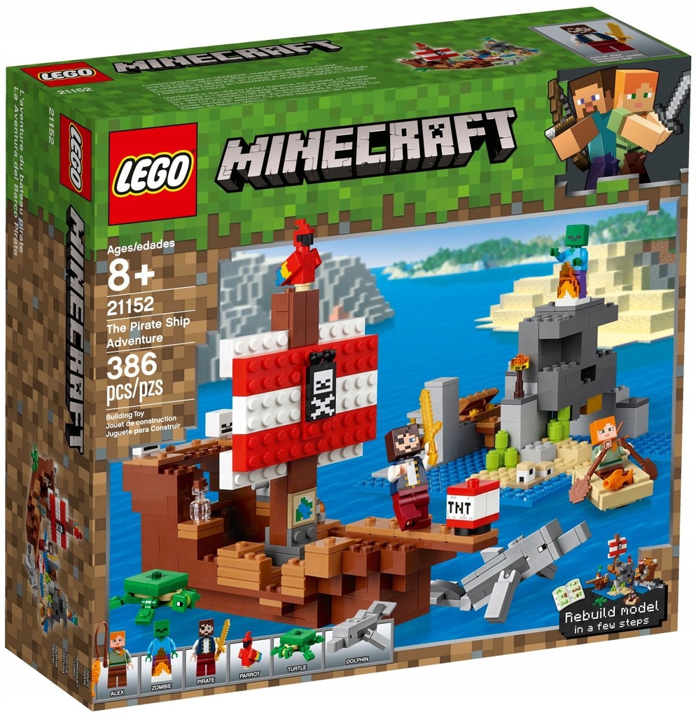 Купить LEGO MINECRAFT Приключения корабля 21152: отзывы, фото, характеристики в интерне-магазине Aredi.ru