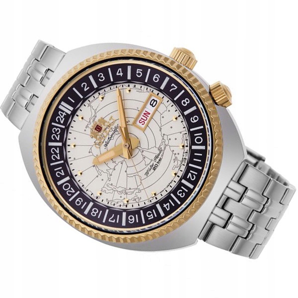 ORYGINALNY ZEGAREK ORIENT RA-AA0E01S19B WORLD MAP AUTOMATIC - ZESTAW