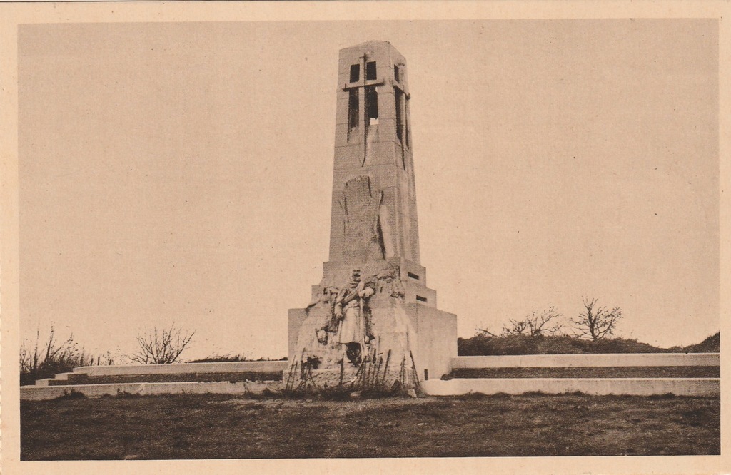 927. Francja I WŚ Monument Vauquois , Przedwojenna Pocztówka