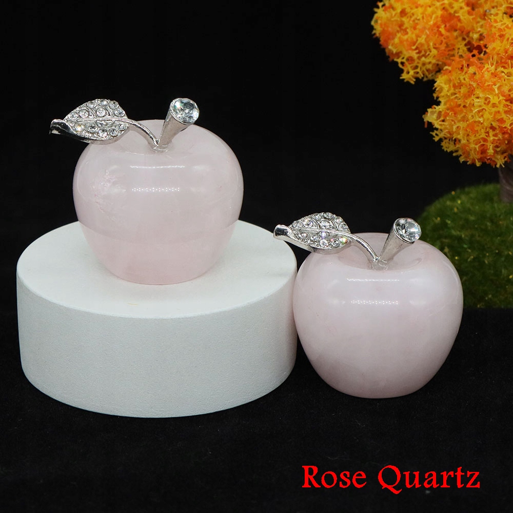 30mm Natural Gemstones Apple Statue Healing