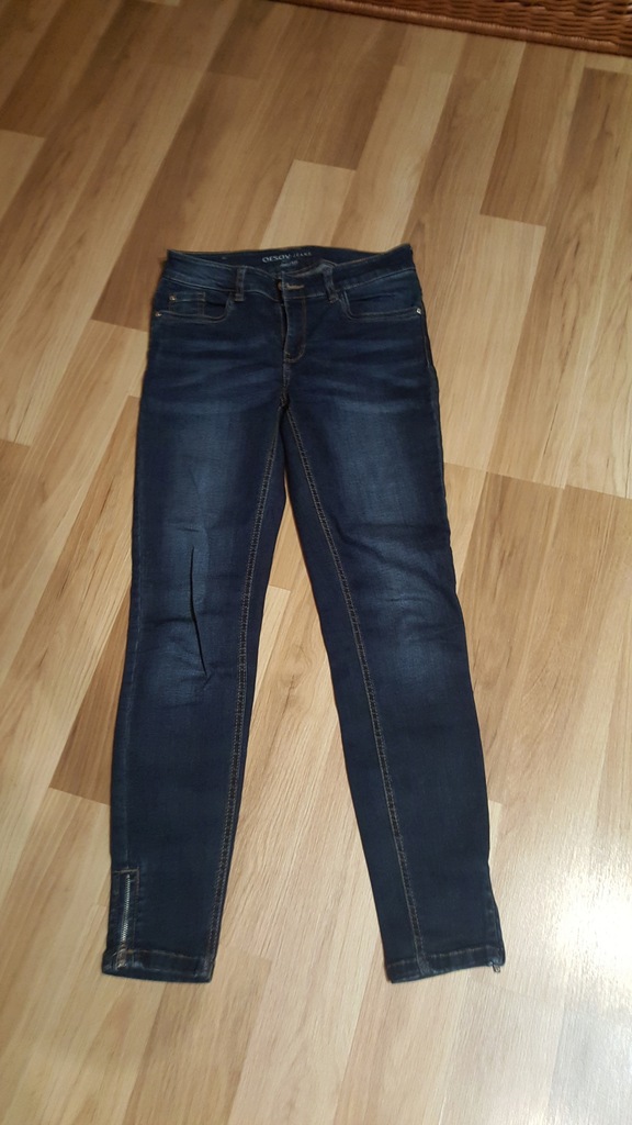 Orsay 34 jeansy rurki granatowe