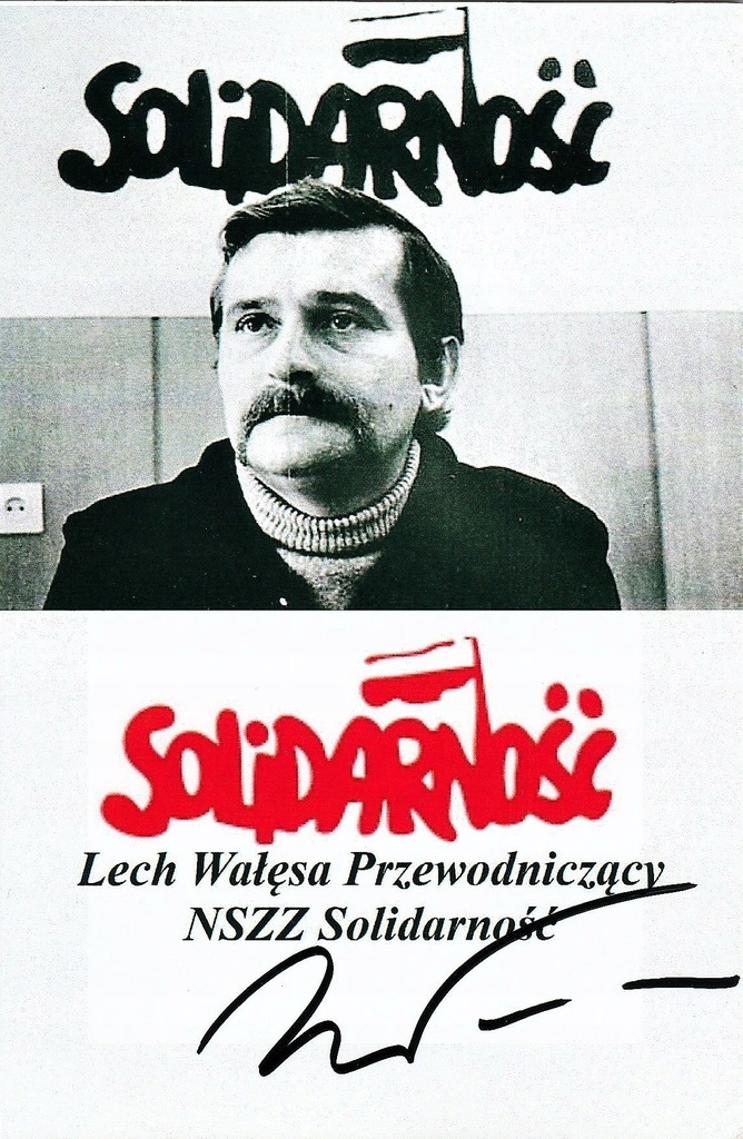 LECH WAŁĘSA - oryginalny autograf