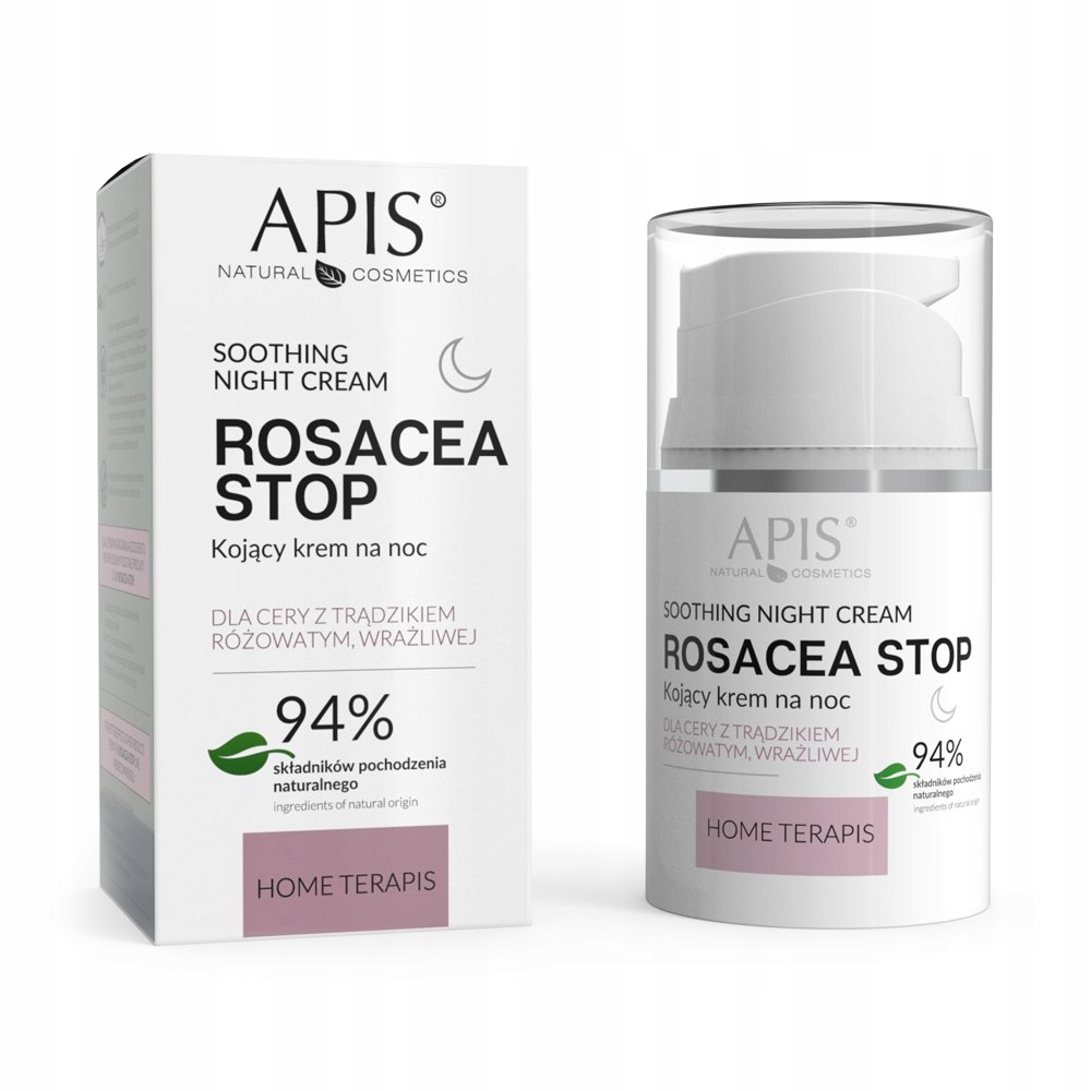 APIS Rosacea-Stop kojący krem na noc do cery z trądzikiem różowatym i wrażl