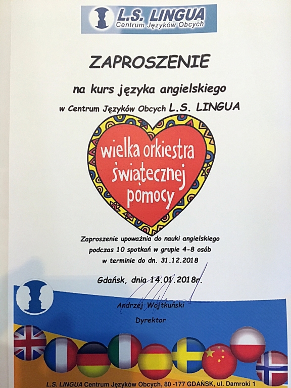 Voucher - kurs j. angielskiego - L.S.Lingua Gdańsk