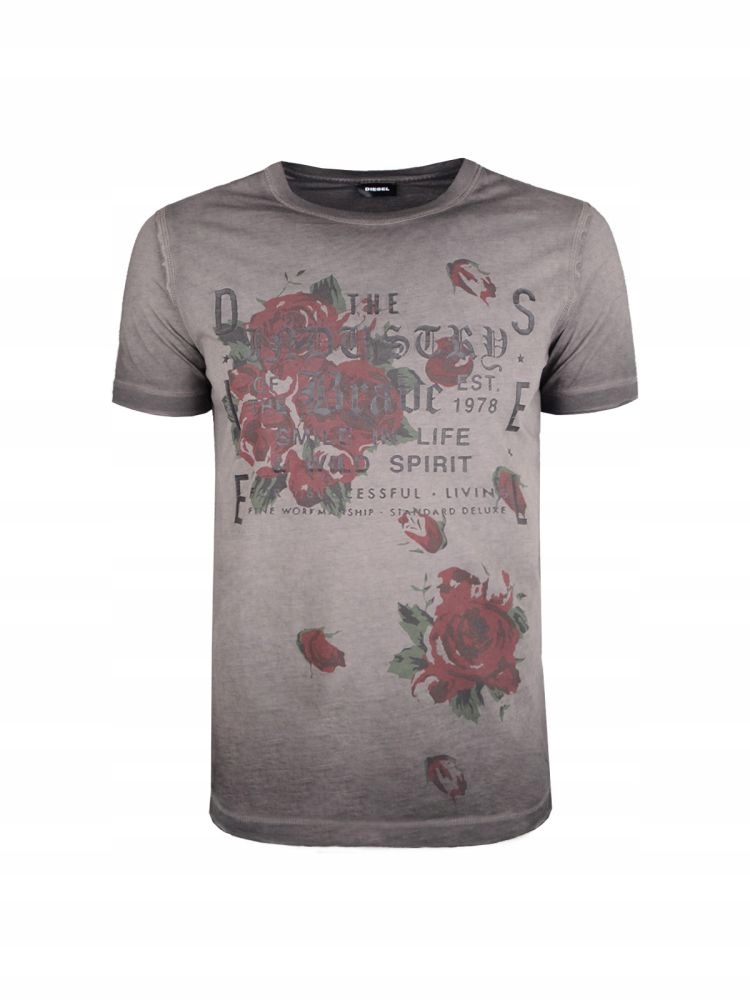 DIESEL KOSZULKA T-SHIRT Z NADRUKIEM DYED XL -40%