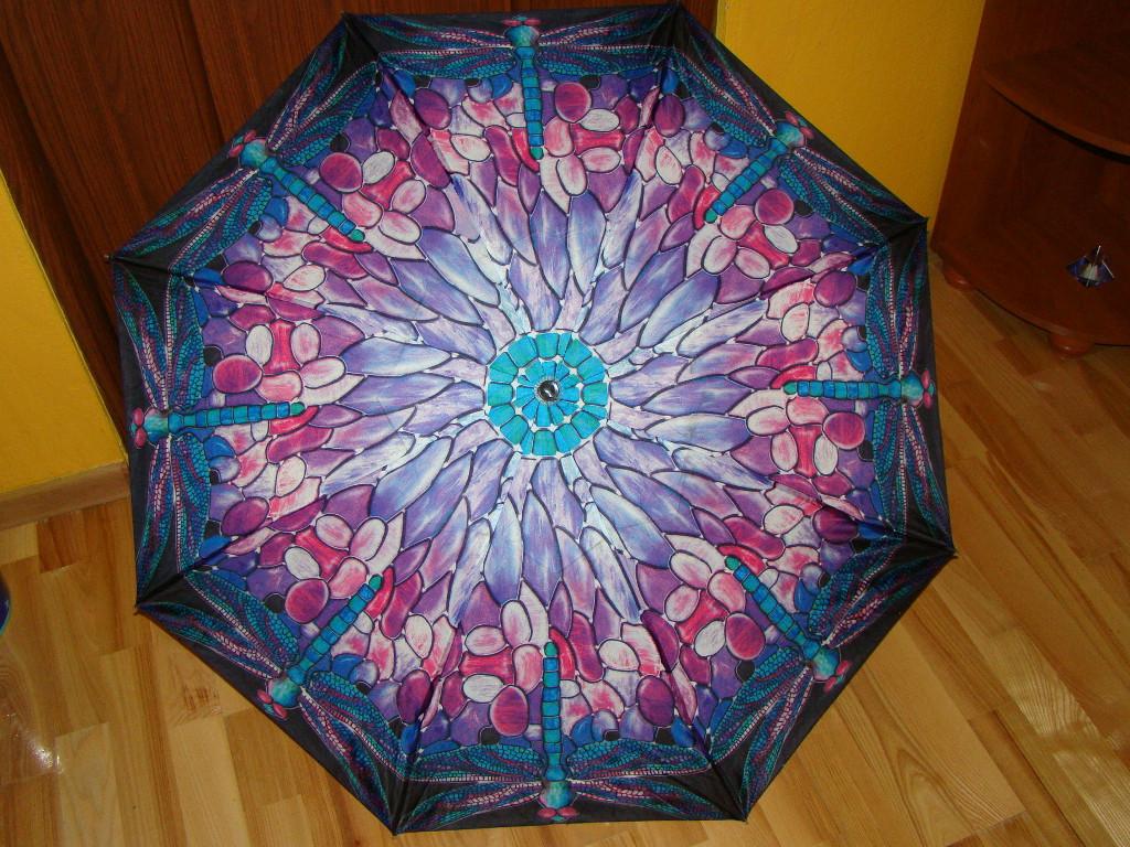 Oryginalny składany parasol - WAŻKI - piękny
