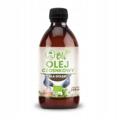 BIO Olej czosnkowy 250ml tłoczony na zimno gołębie