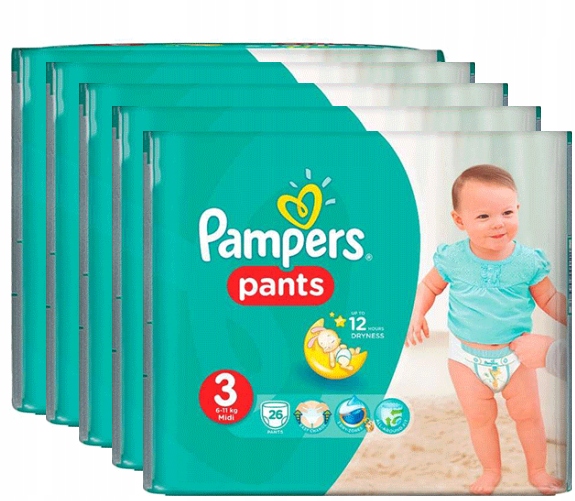 Pampers PANTS 3 MIDI 130szt Pieluchomajtki