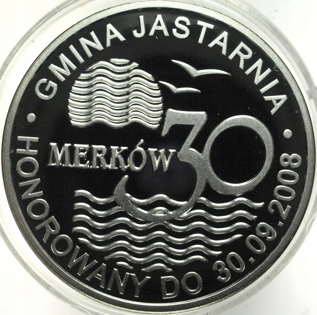 dukat lokalny 30 merków Jastarnia 2008 SREBRO