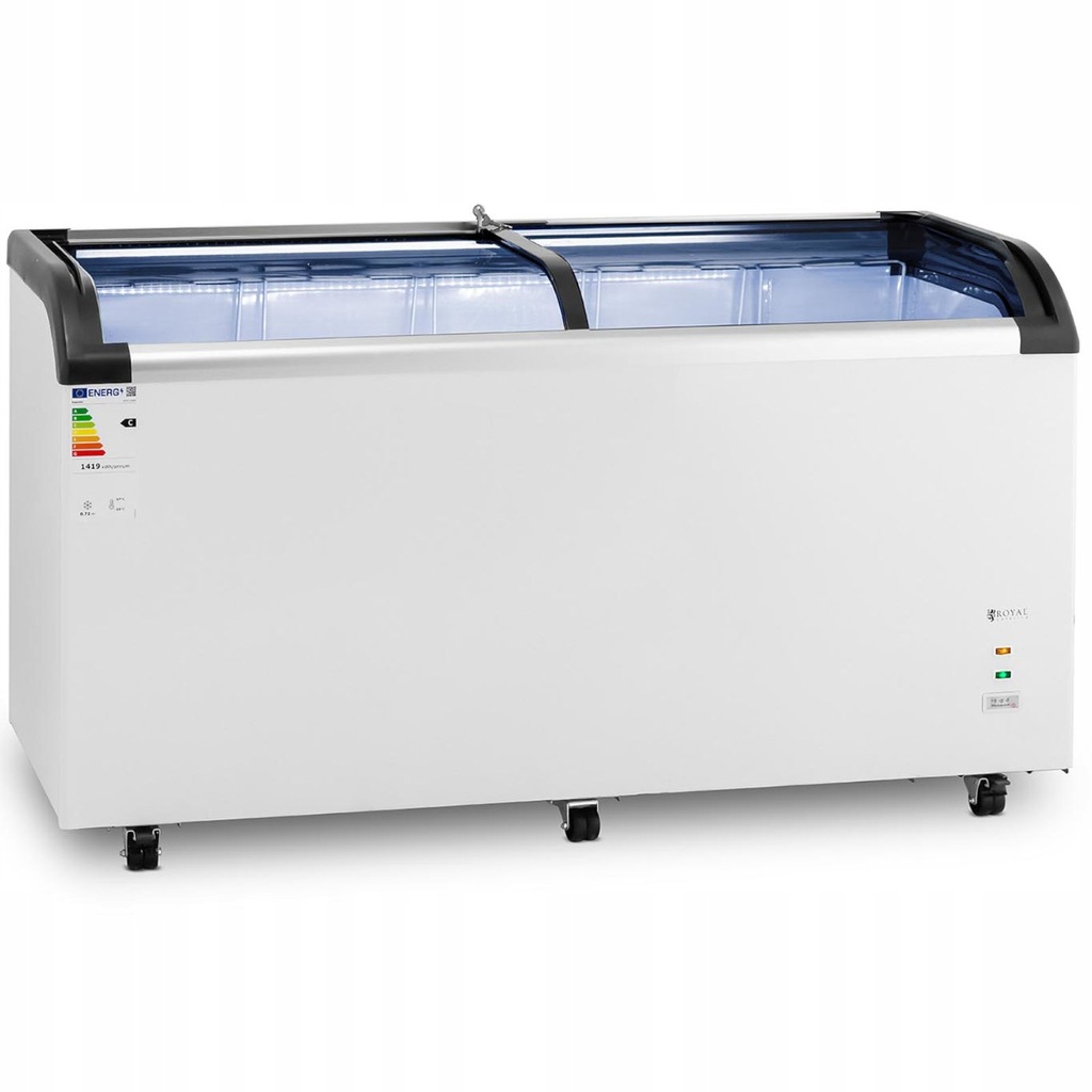 Zamrażarka skrzyniowa przeszklona do lodów mrożonek 445 l 248 Wa