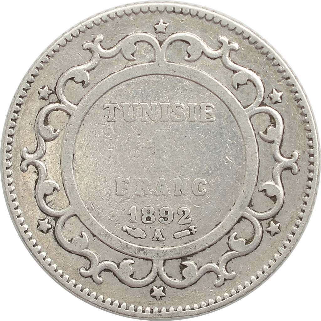 9.TUNEZJA, 1 FRANK 1892 A