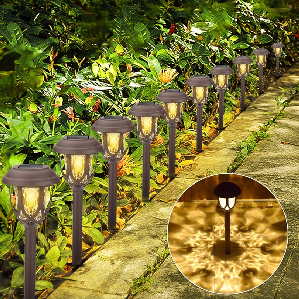 Vivibel Lampy solarne 10 Sztuk Oświetlenie Drogi