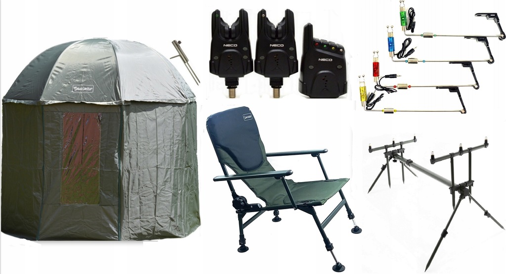 ZESTAW PARASOL FOTEL RODPOD SYGNALIZATOR,