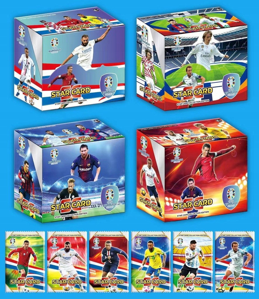 288 karty gwiazd piłki nożnej z Mistrzostw Świata Ligi Europejskiej