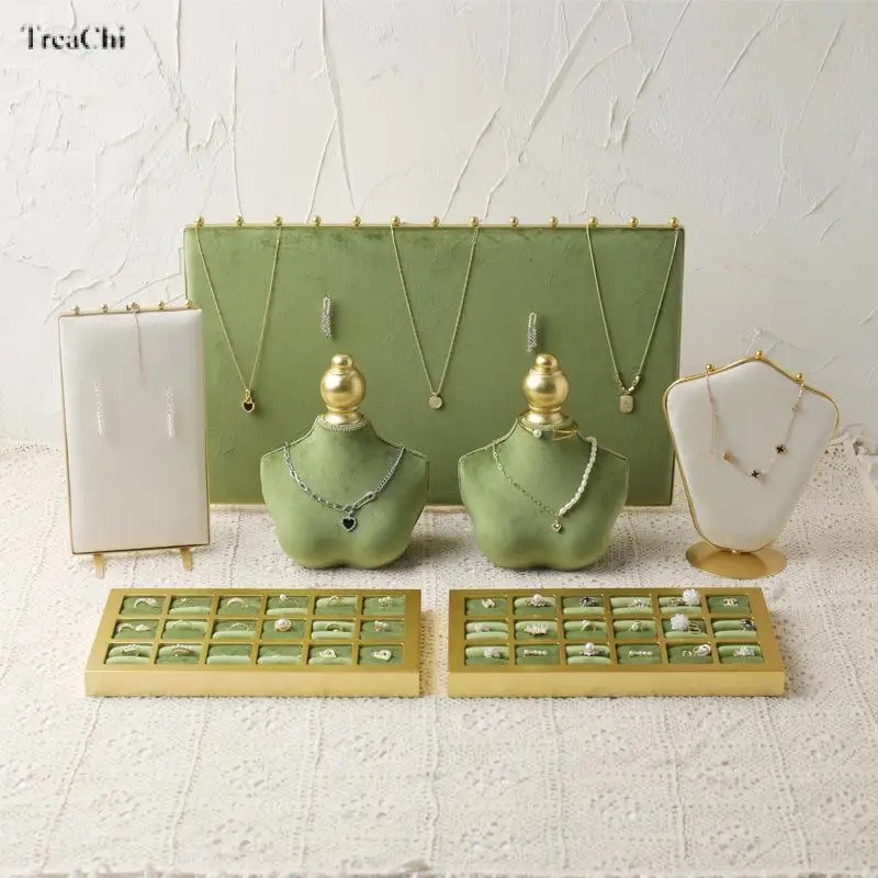 Jewelry Rack Display Fruit Green Velvet Cloth