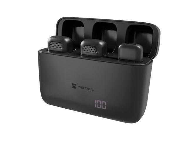 Mikrofon Natec HOPPER krawatowy bezprzewodowy USB-C 2szt.