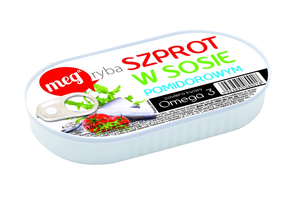 SZPROT W SOSIE POMIDOROWYM MEGA RYBA 170g