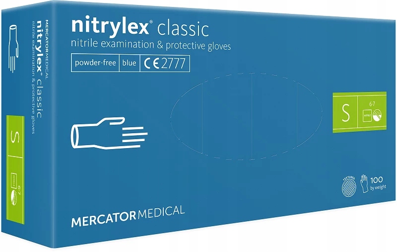 Rękawice Nitrylex CLASSIC BLUE 100 szt. rękawiczki nitrylowe bez lateksu