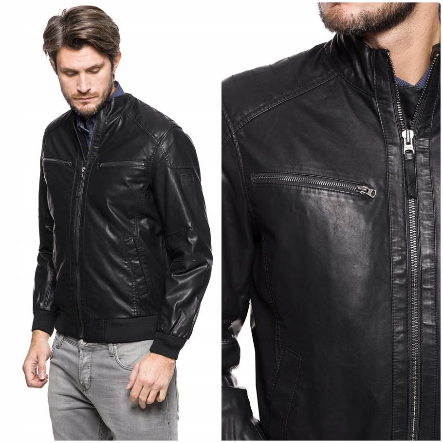 WRANGLER BIKER JACKET KURTKA MĘSKA SKÓRZANA S