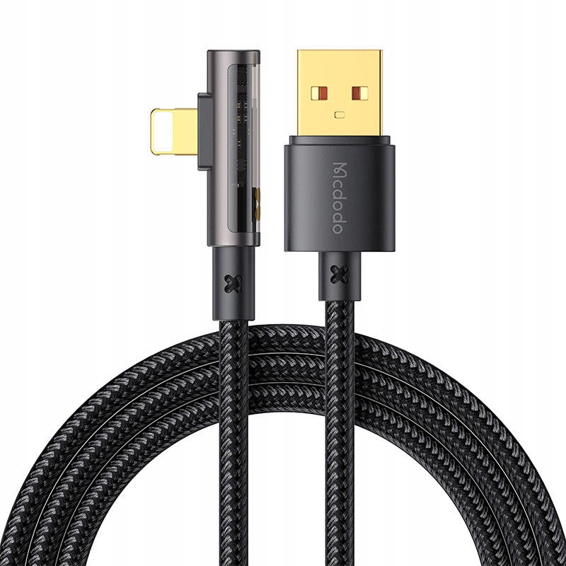Kabel kątowy Mcdodo Prism CA-3510 USB-A/Lightning, 1.2m (czarny)