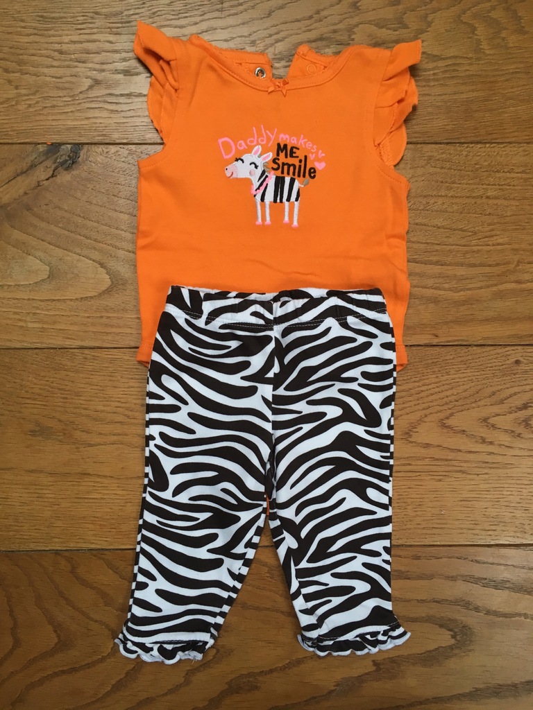 Carter's body + legginsy, zestaw na lato r.62