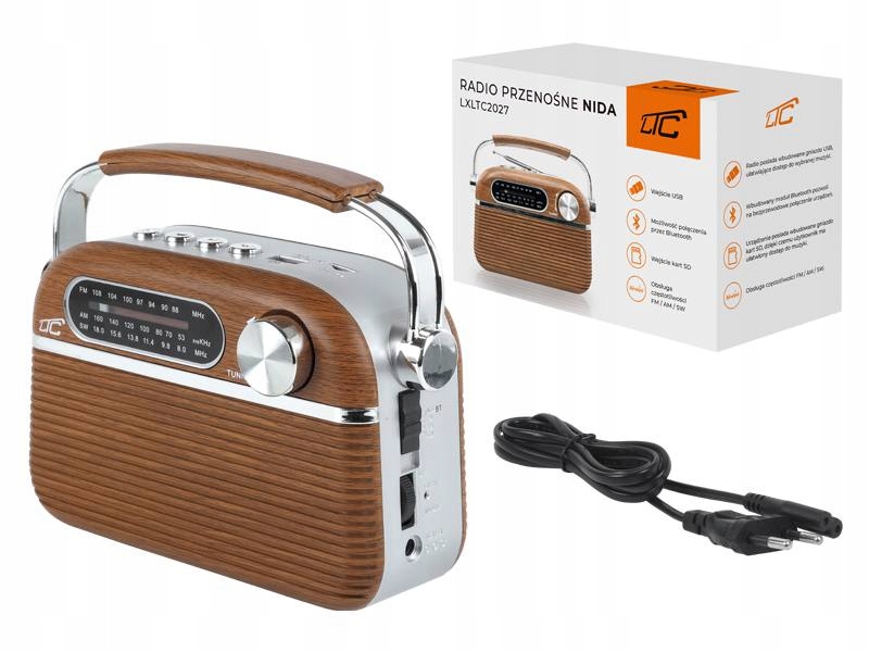 RADIO RETRO KUCHENNE AKUMULATOR BLUETOOTH USB FM