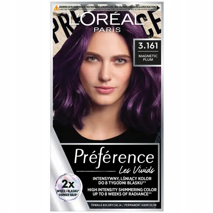 Loreal Preference Les Vivids Farba do włosów - 3.161 Magnetic Plum 204ml