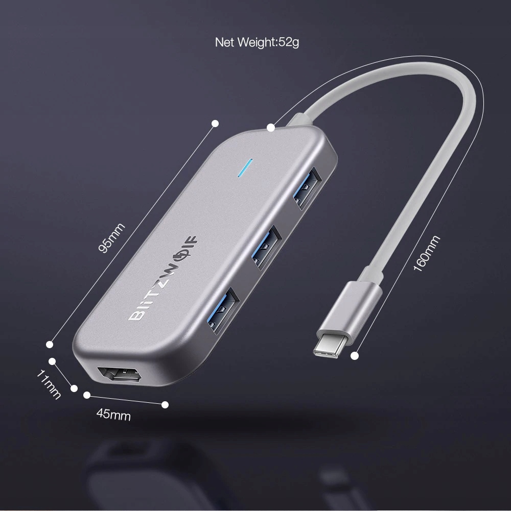 Купить Концентратор Blitzwolf BW-TH5 USB-C, 3 адаптера USB 3.0, 7 в 1: отзывы, фото, характеристики в интерне-магазине Aredi.ru