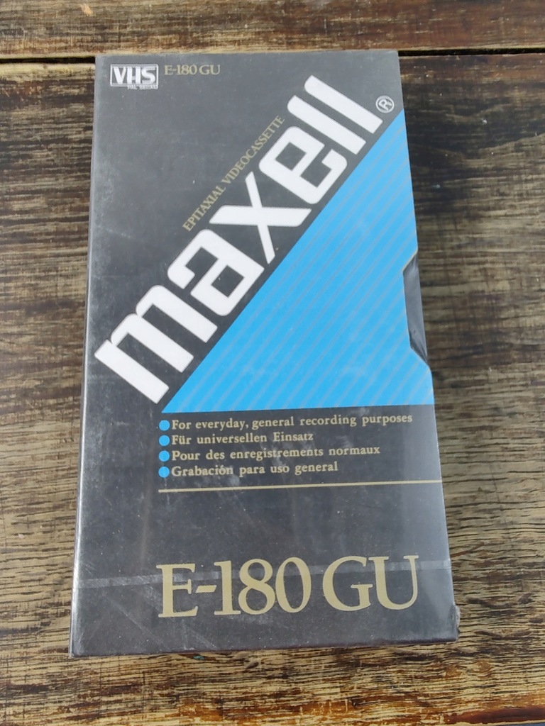 MAXELL kaseta VHS E-180 GU w foli VHS