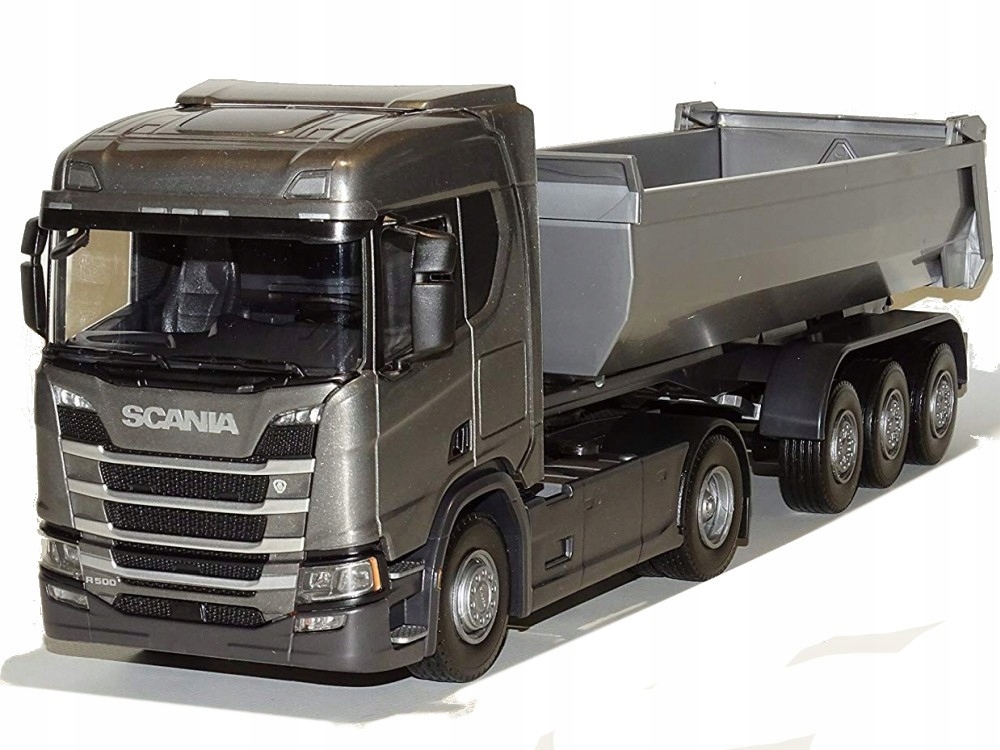 Emek 22483 Scania R500 Next Gen ciągnik z naczepą wywrotką szary