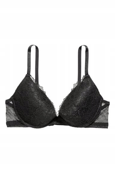 H&M Koronkowy biustonosz push-up rozm. 75B