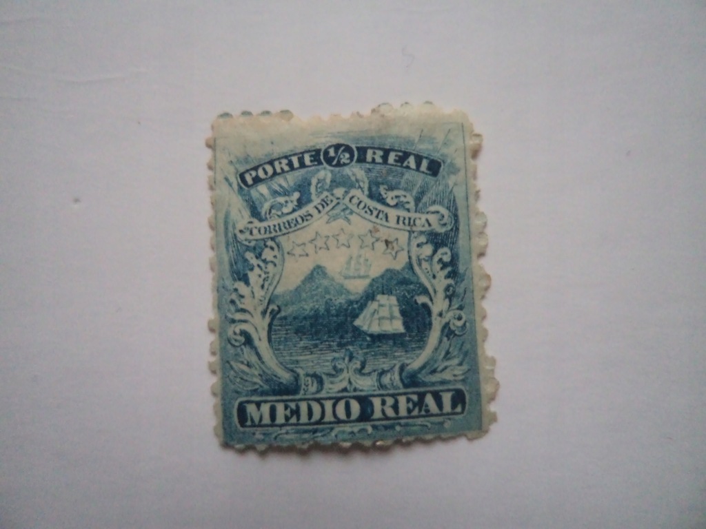 Pierwszy znaczek Kostaryki z 1863 r. - Rzadki