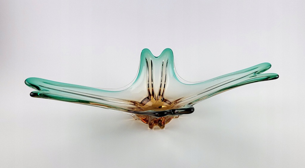 Duża barwna patera szkło Murano; 0580