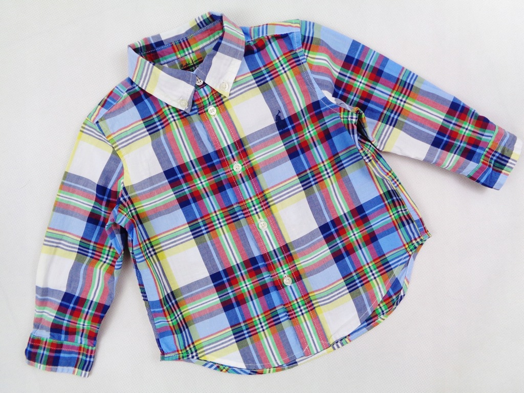 Ralph Lauren stylowa koszula w kratkę Ideał 86 cm