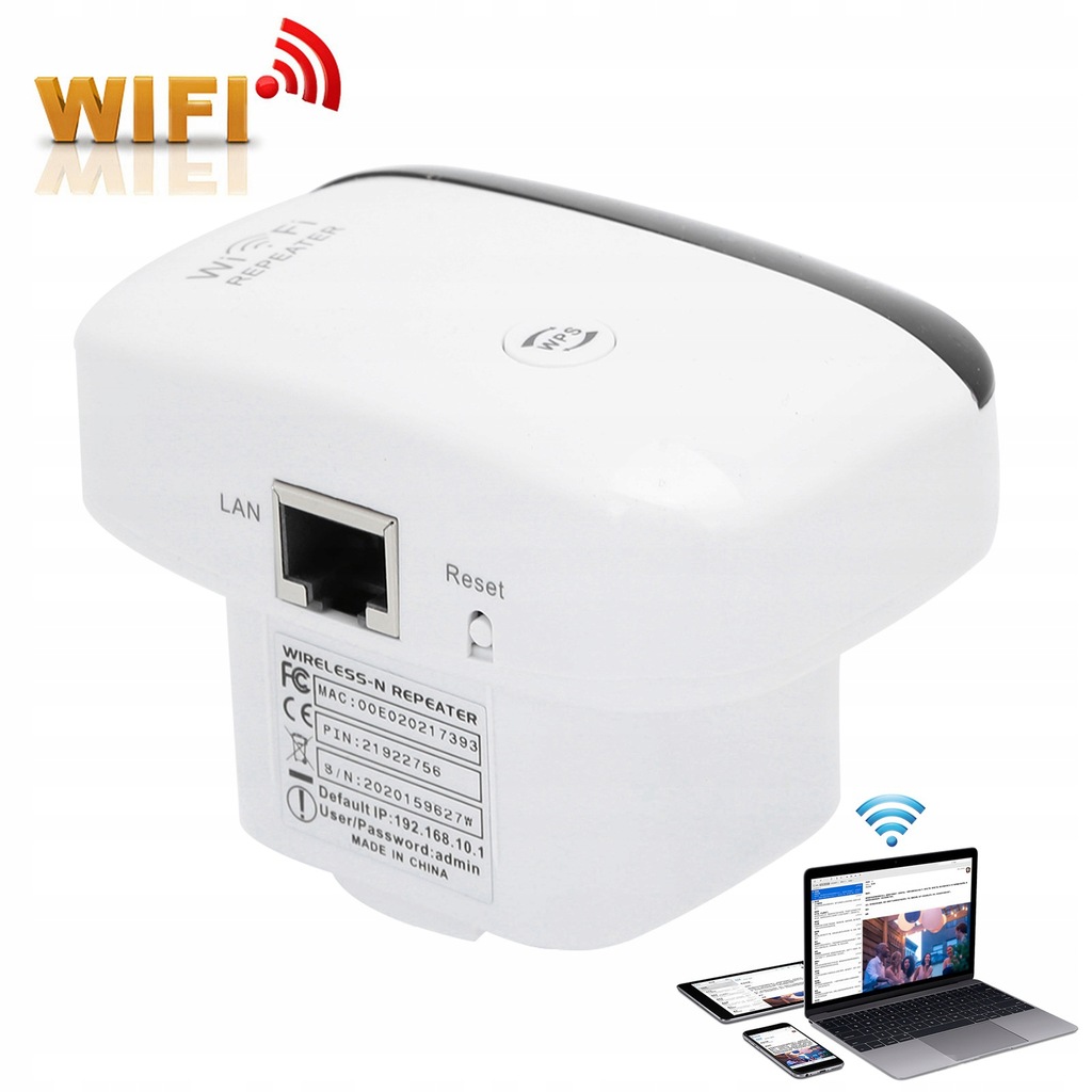 Wzmacniacz sygnału Wi-Fi repeater 300 Mb/s Rebel
