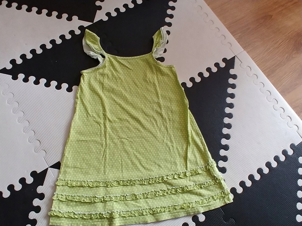 M&S Indigo zielona groszki sukienka 4-5lat 110