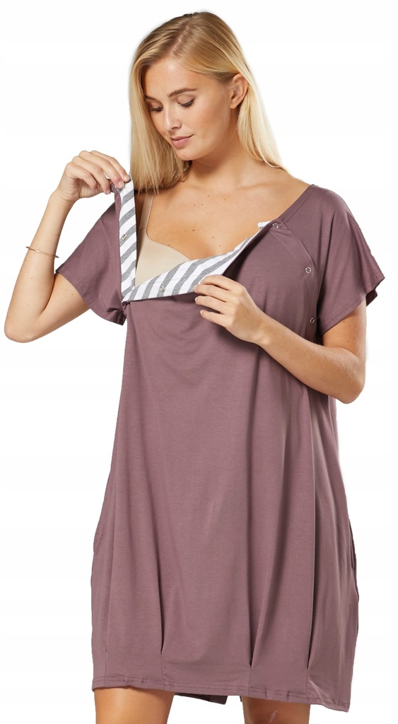 Rozpinana szpitalna koszula ciążowa do porodu