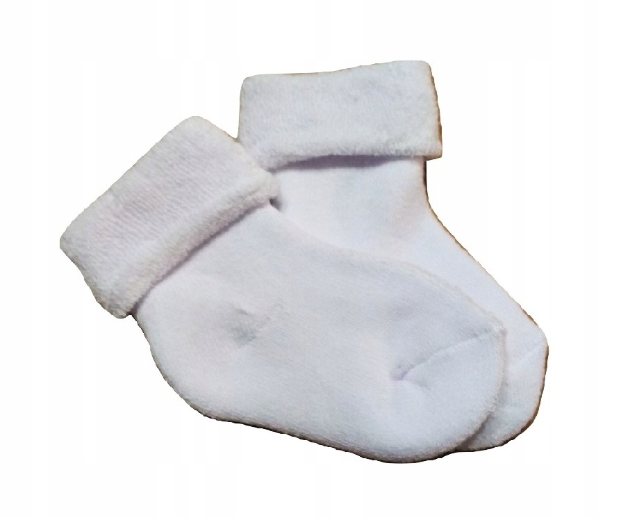 KELLO - Skarpetki białe, cieplutkie 68/74 cm