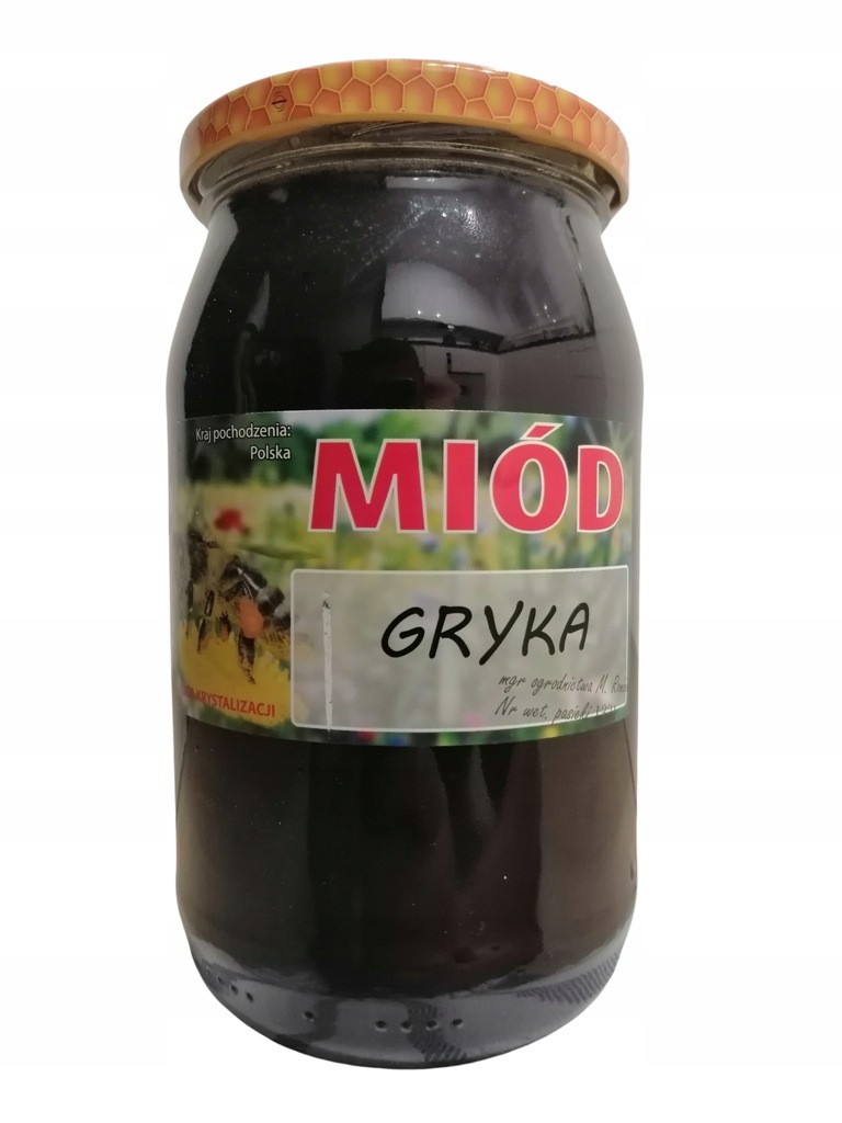 MIÓD NEKTAROWY GRYCZANY NATURALNY POLSKI 1,1KG