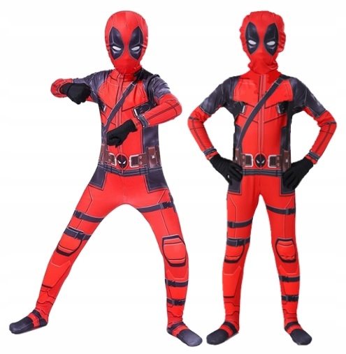 STRÓJ PRZEBRANIE KOSTIUM DEADPOOL COSPLAY 146/152