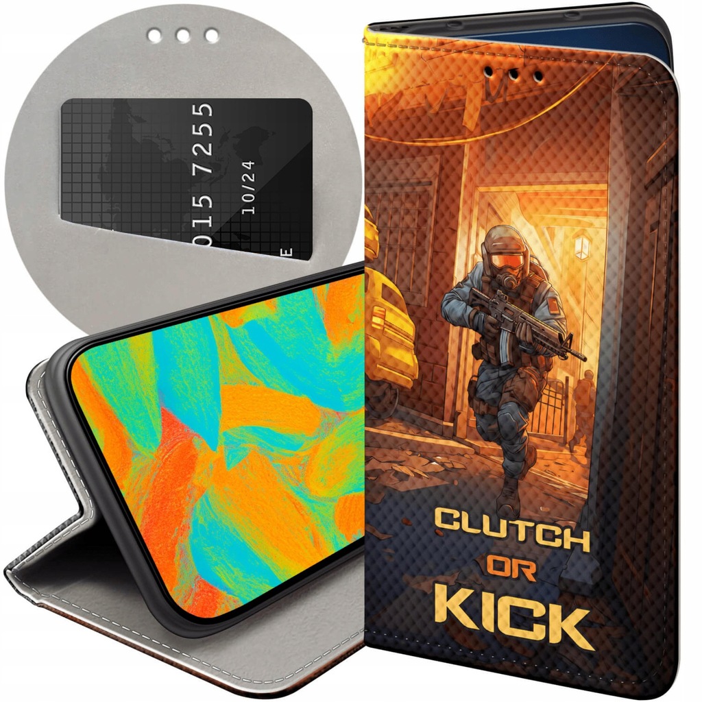 ETUI Z KLAPKĄ DO MOTOROLA MOTO G60S WZORY CS GO COUNTER-STRIKE FUTERAŁ CASE