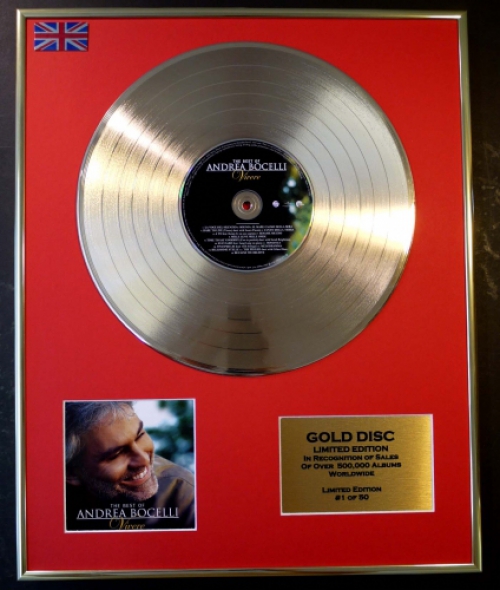 ANDREA BOCELLI złota LP VIVERE display