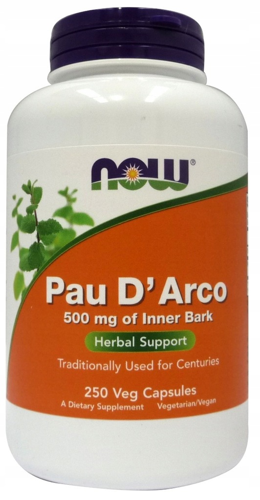 NOW FOODS Pau D'arco 500mg, 250vcaps.