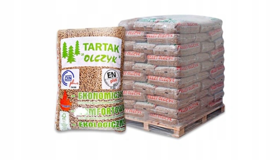 PELLET DRZEWNY OLCZYK PELET 6 mm palet 675 kg 12127672132 oficjalne