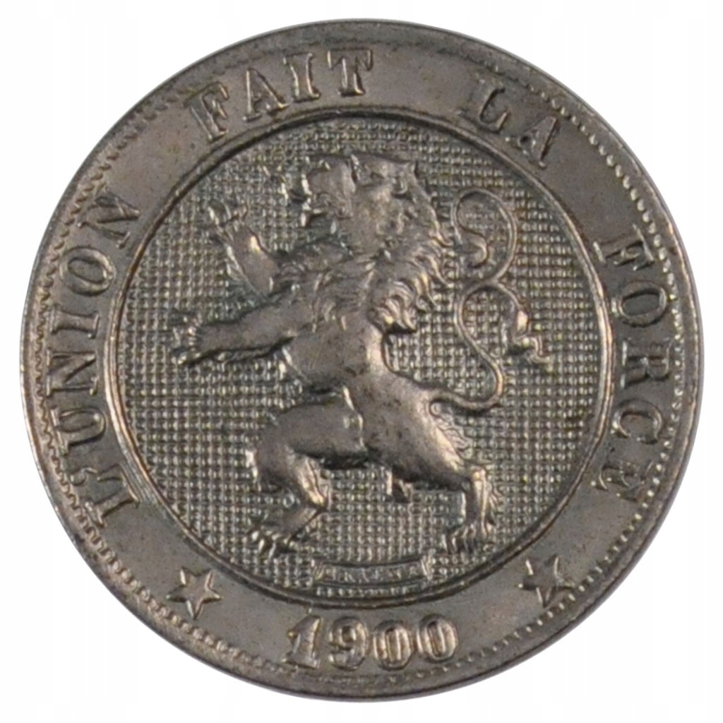 Moneta, Belgia, Leopold II, 5 Centimes, 1900, AU(5