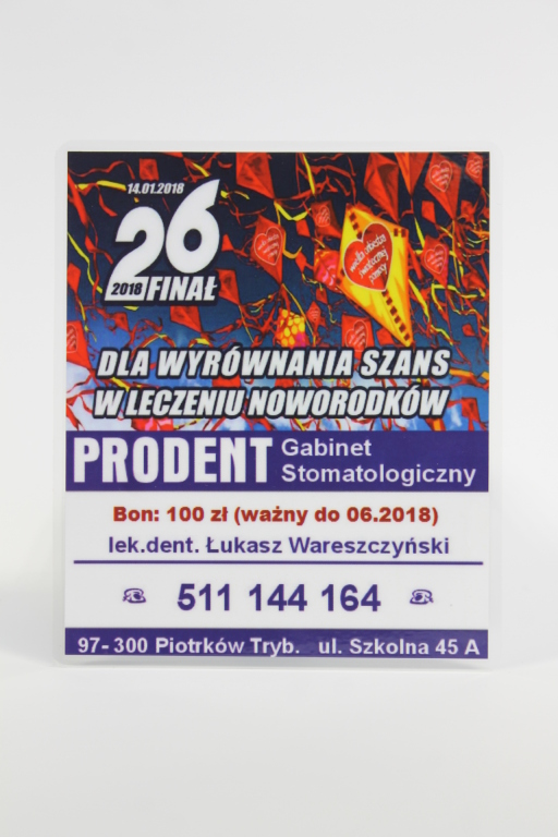 Bon na usługę STOMATOLOGICZNĄ